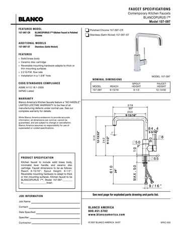 blanco faucet parts diagram