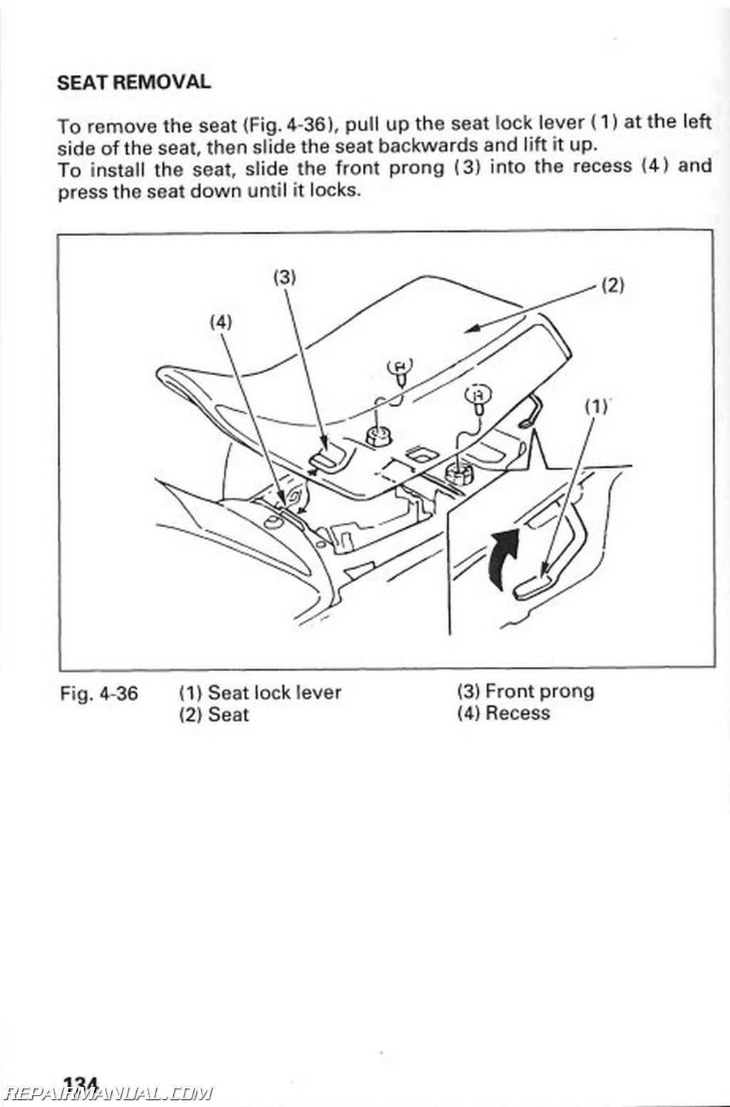 1996 honda fourtrax 300 parts diagram