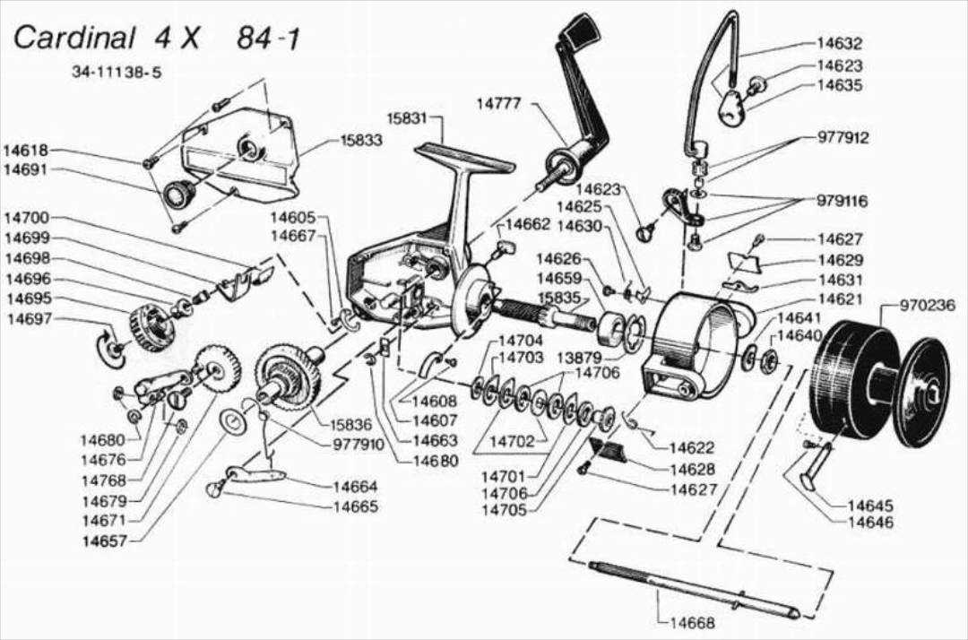 mitchell 300x reel parts diagram