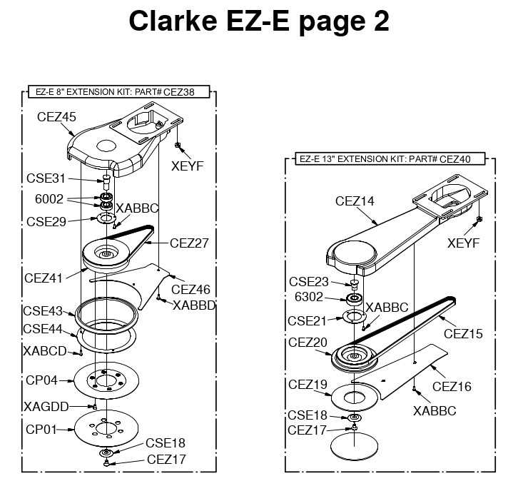 clarke b2 edger parts diagram