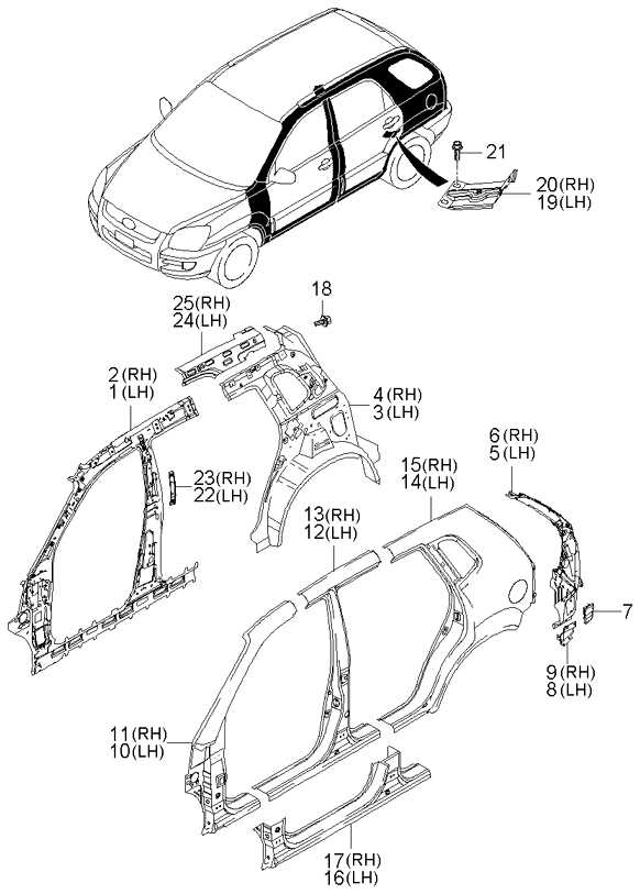 2007 kia sportage parts diagram