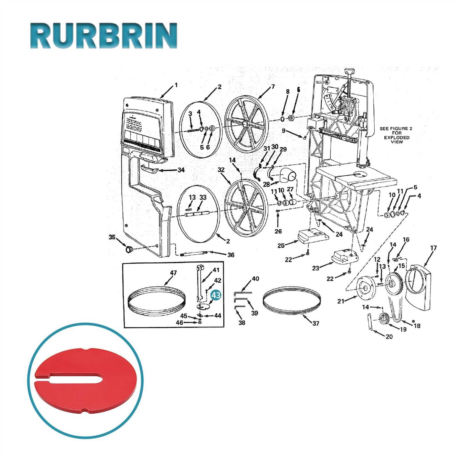 craftsman 12 inch band saw parts diagram