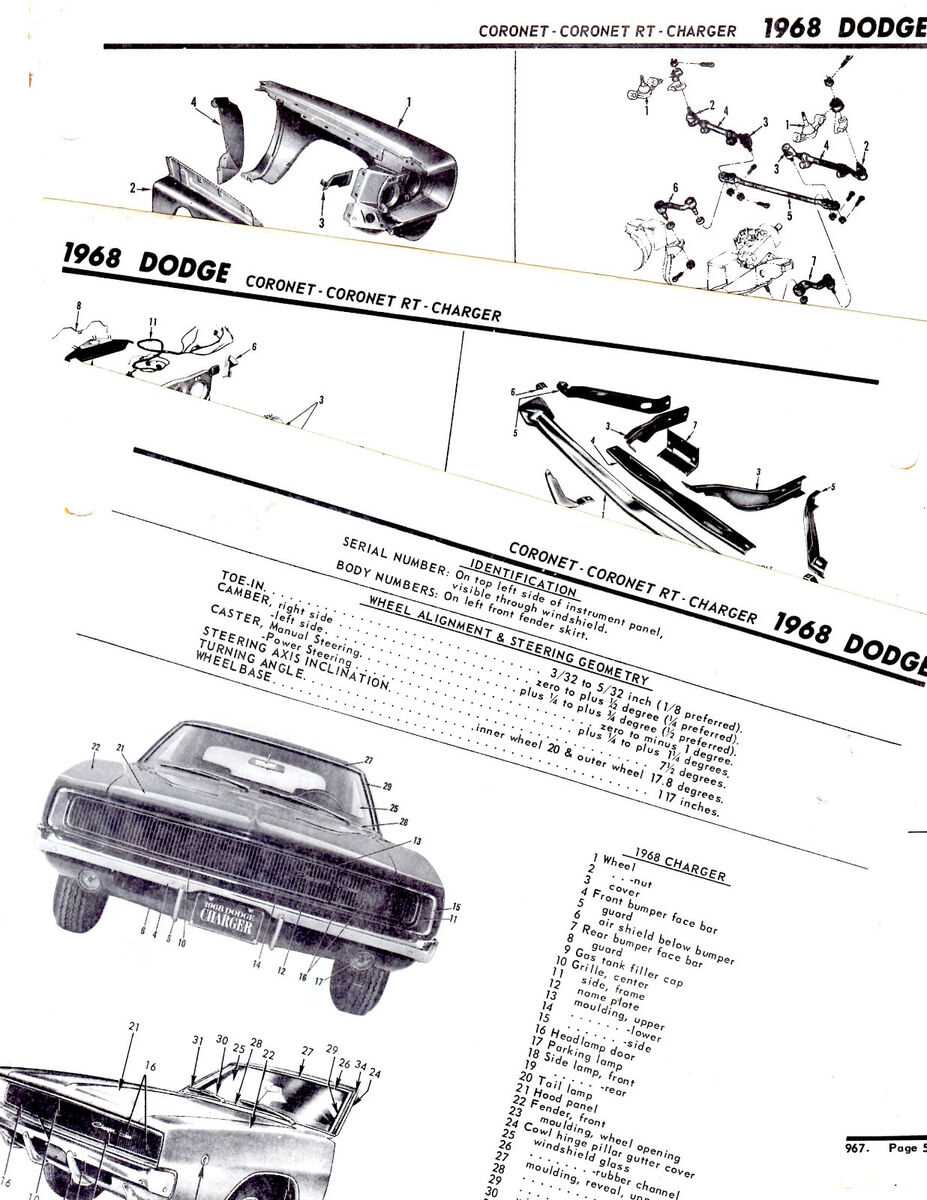 dodge charger body parts diagram