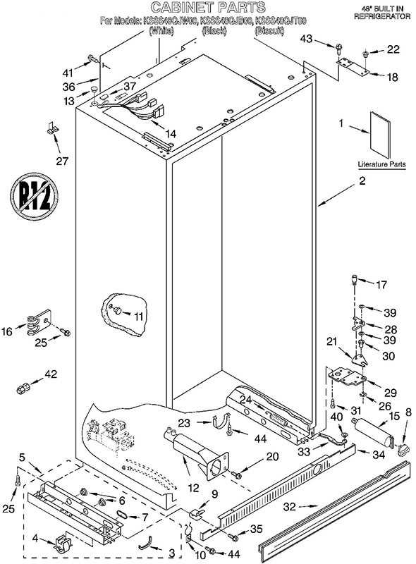 kitchenaid fridge parts diagram