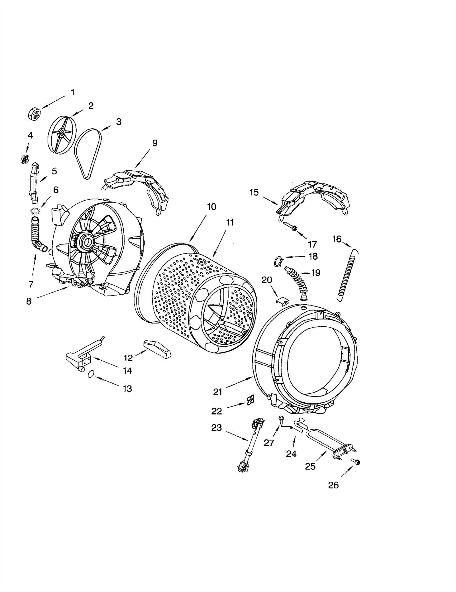 kenmore elite washer parts diagram