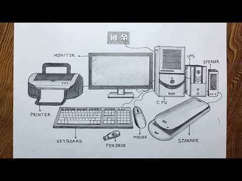 computer diagram with parts