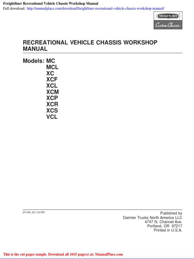 freightliner xc chassis parts diagram