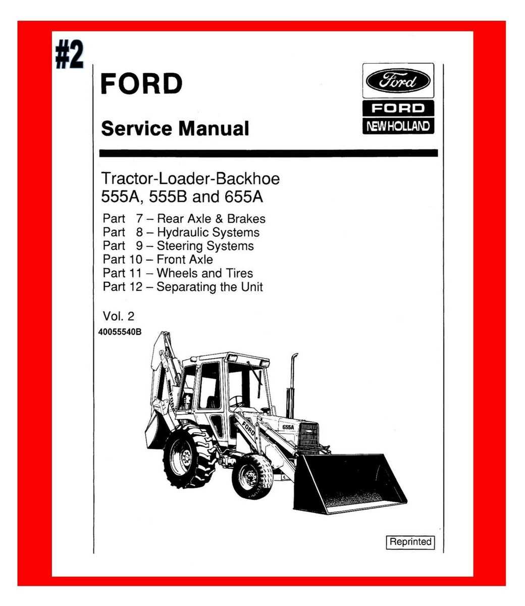 ford 555b backhoe parts diagram