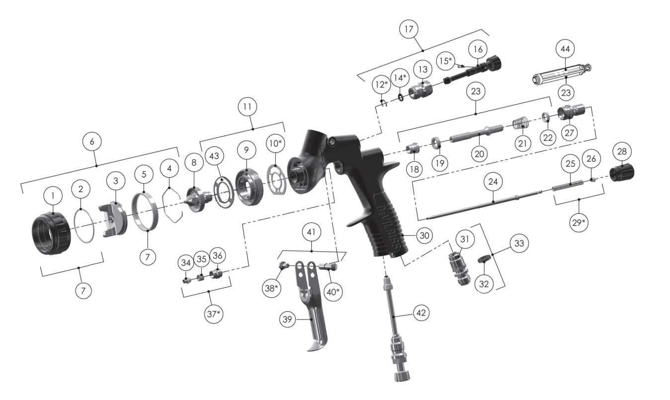 devilbiss spray gun parts diagram