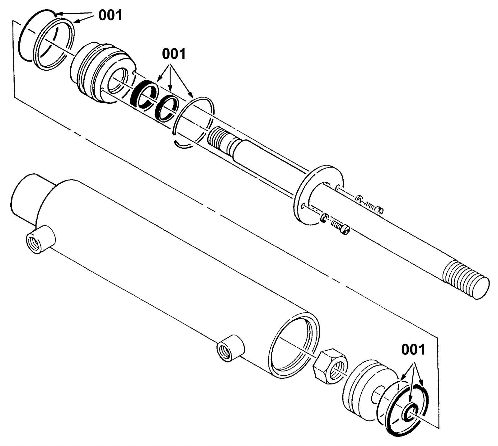 hydraulic cylinder parts diagram