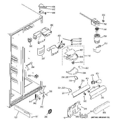 diagram refrigerator parts