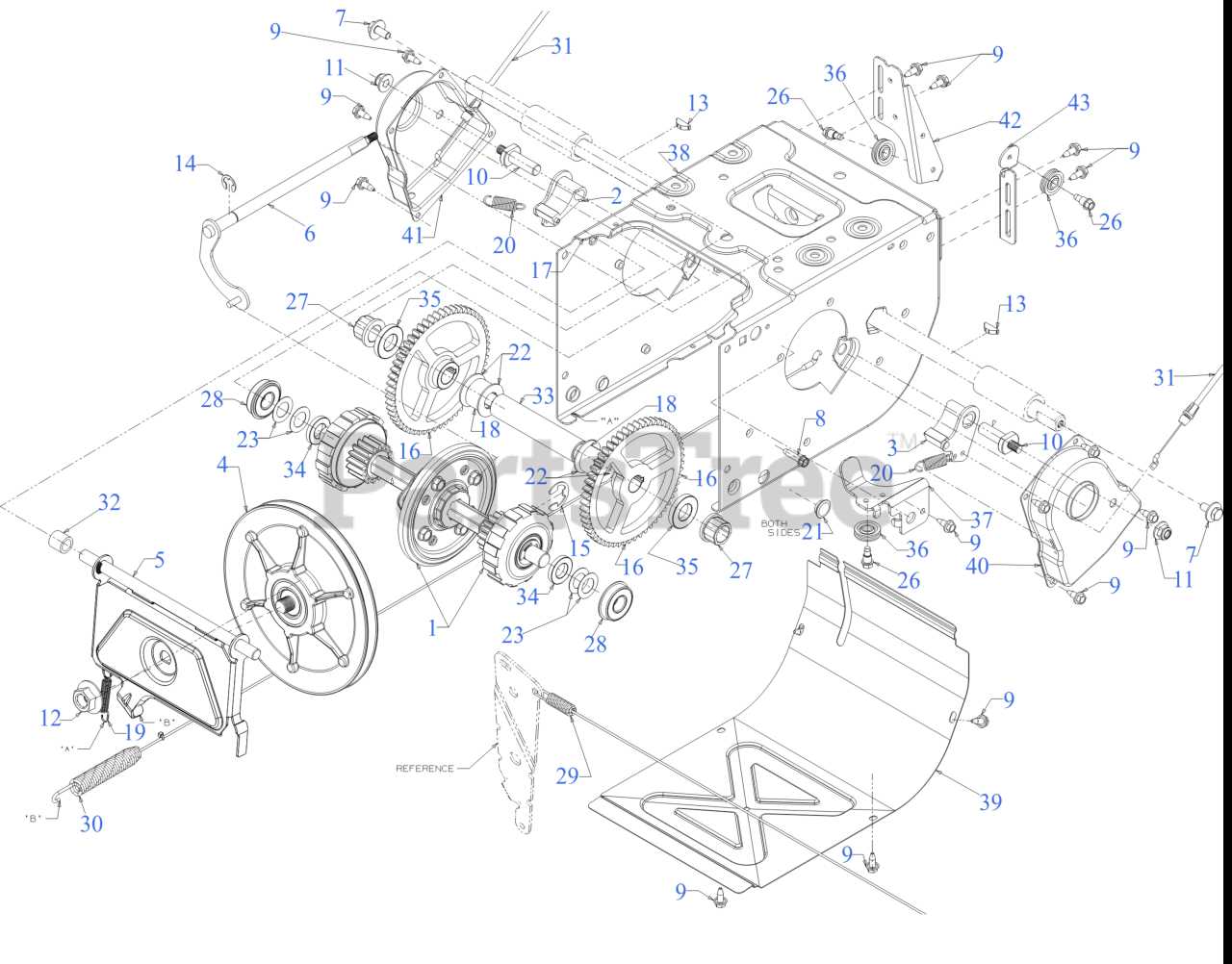 mastercraft snowblower parts diagram