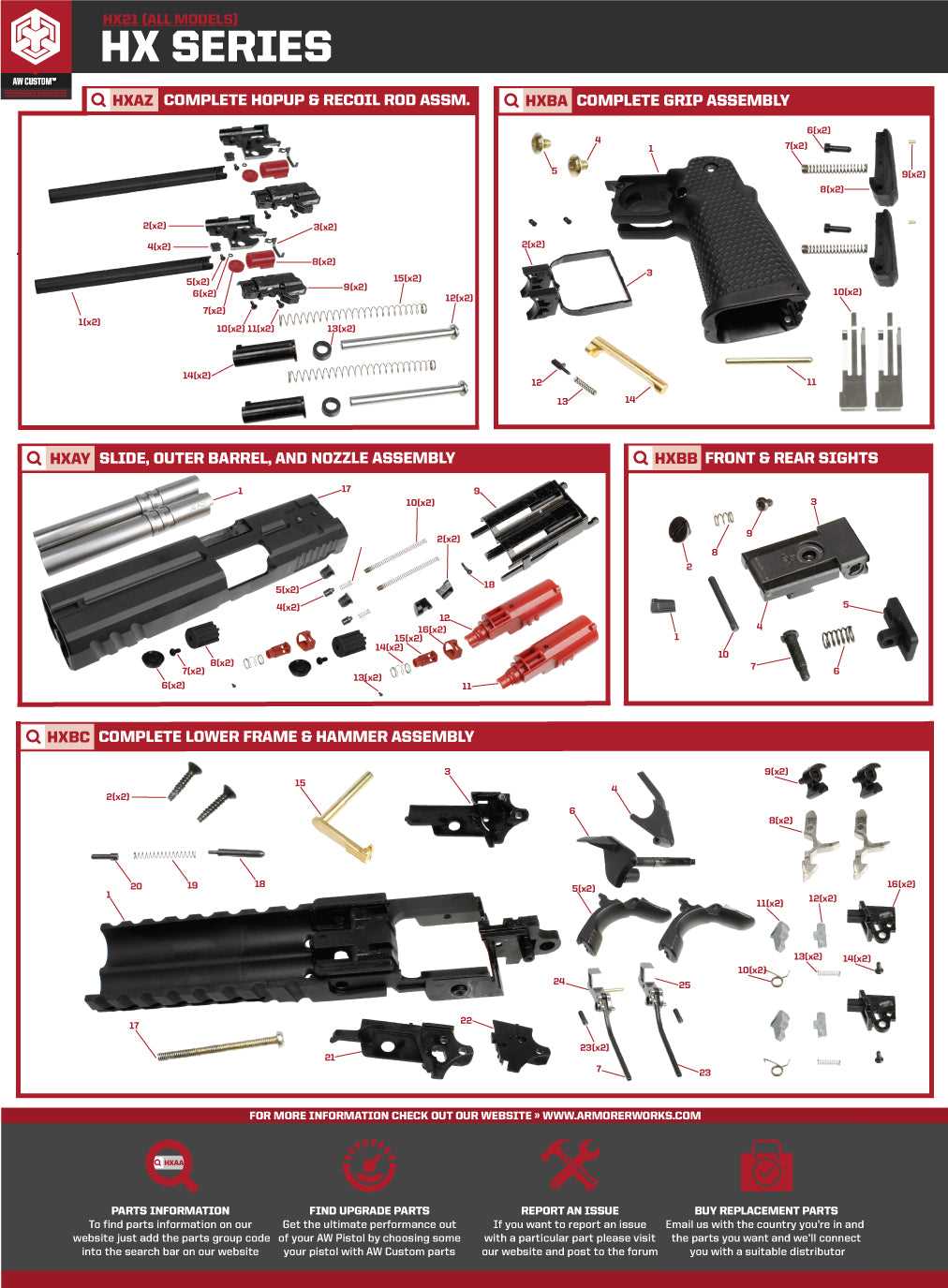 hi capa parts diagram