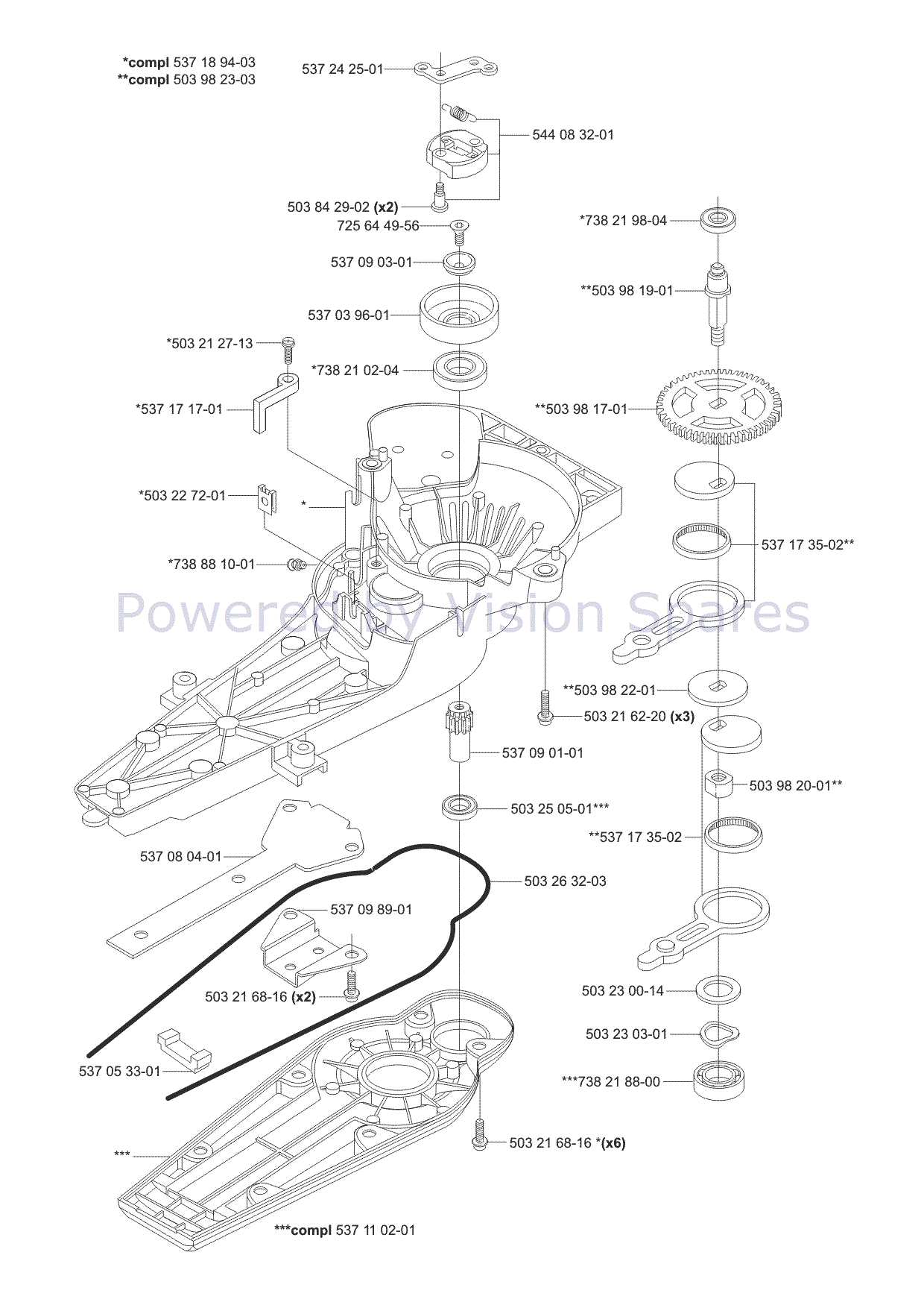 husqvarna hedge trimmer parts diagram