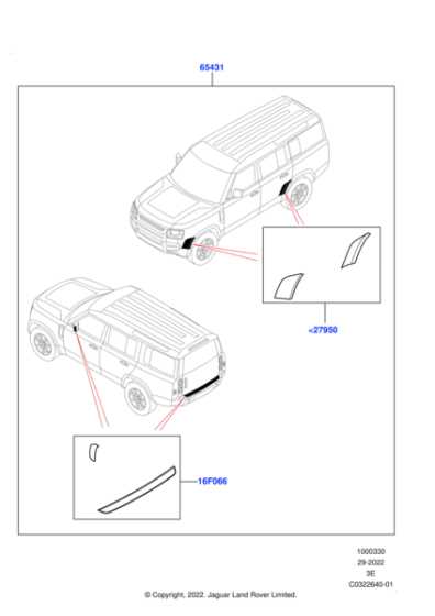 land rover defender body parts diagram