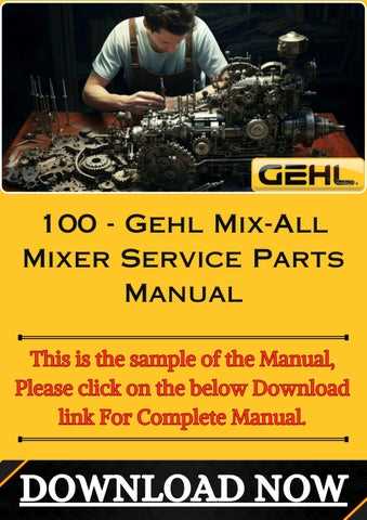 gehl 100 grinder mixer parts diagram