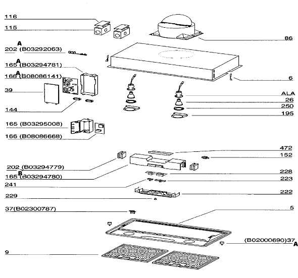 broan range hood parts diagram