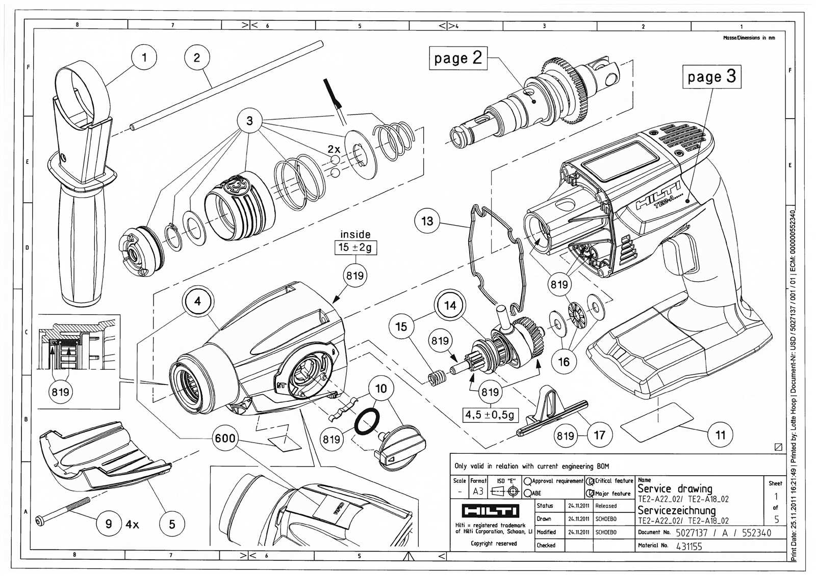 hilti te 70 avr parts diagram