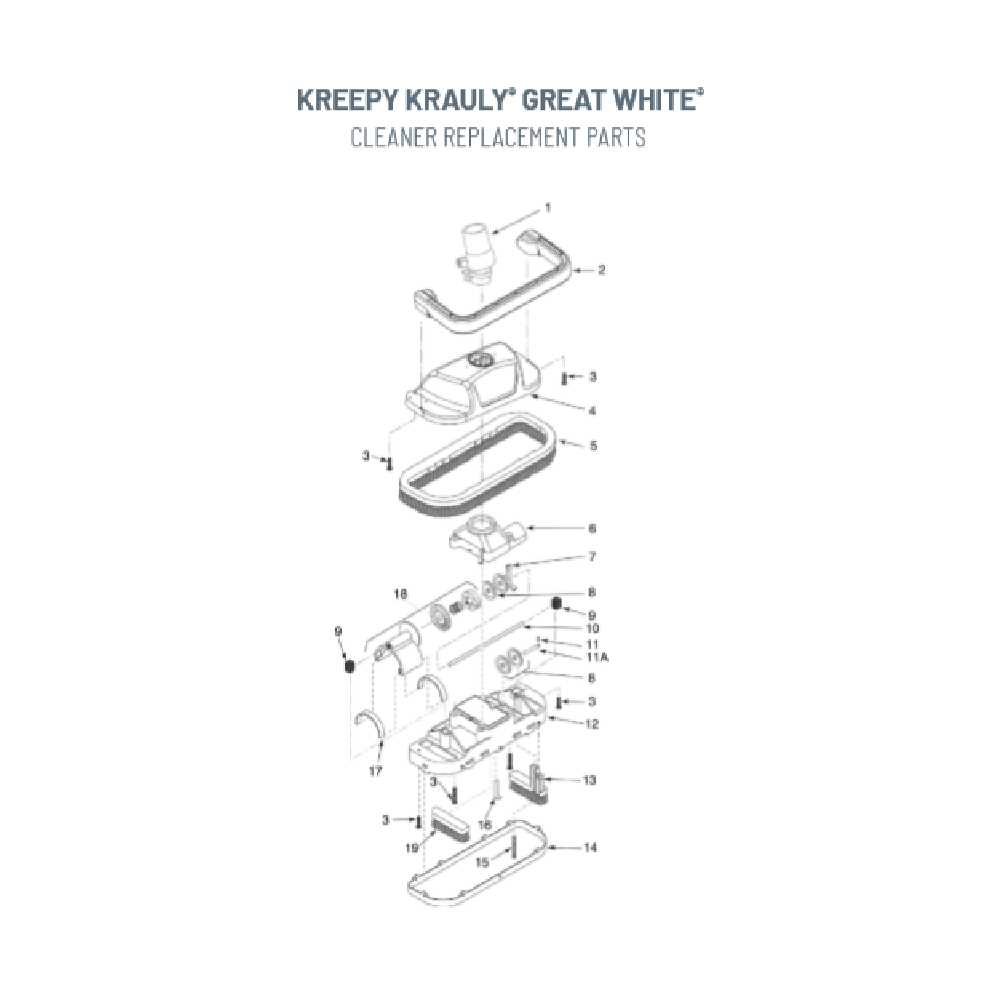 kreepy krauly parts diagram