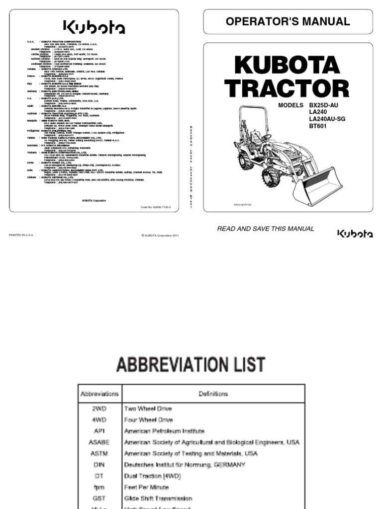 kubota la240 parts diagram