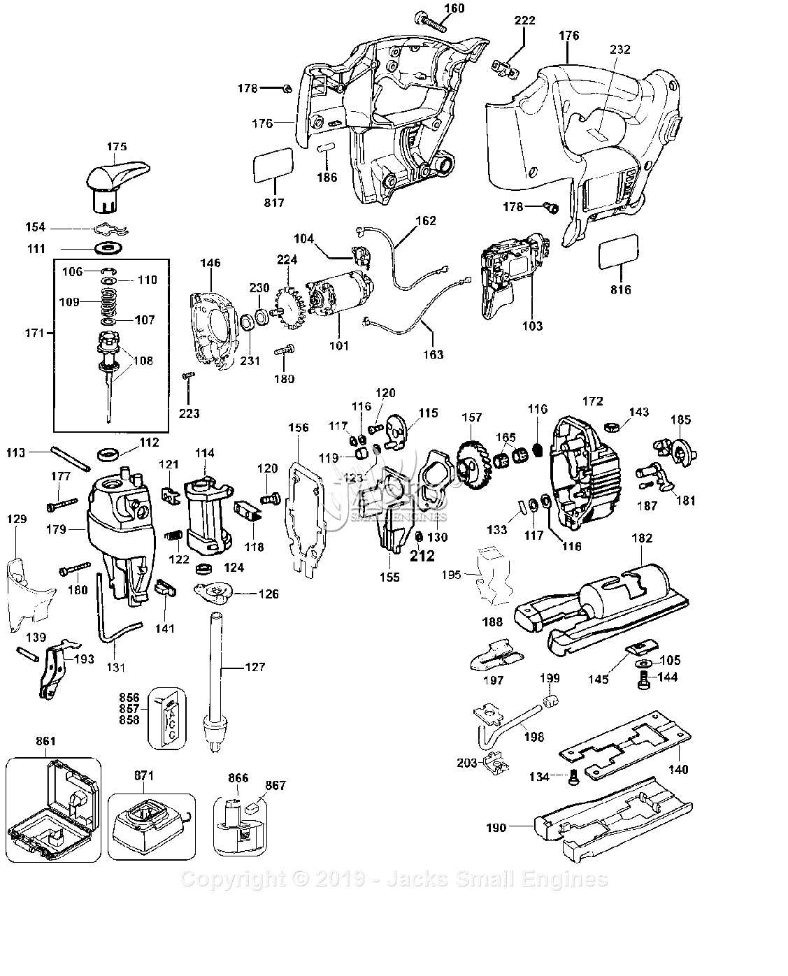 dewalt dw433 parts diagram