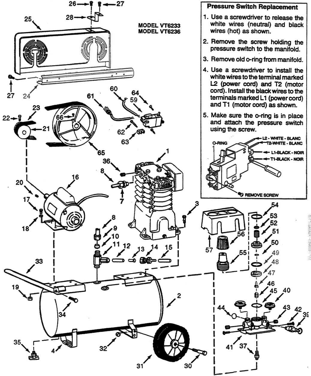 central pneumatic 21 gallon air compressor parts diagram