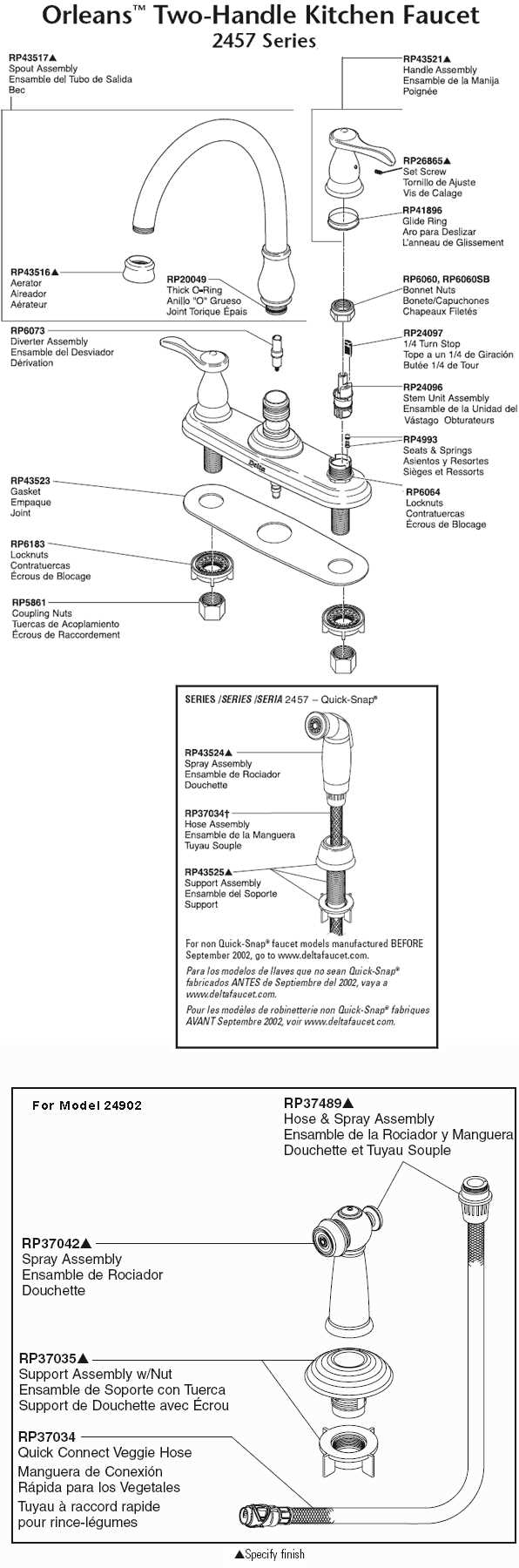 single handle kitchen delta kitchen faucet parts diagram