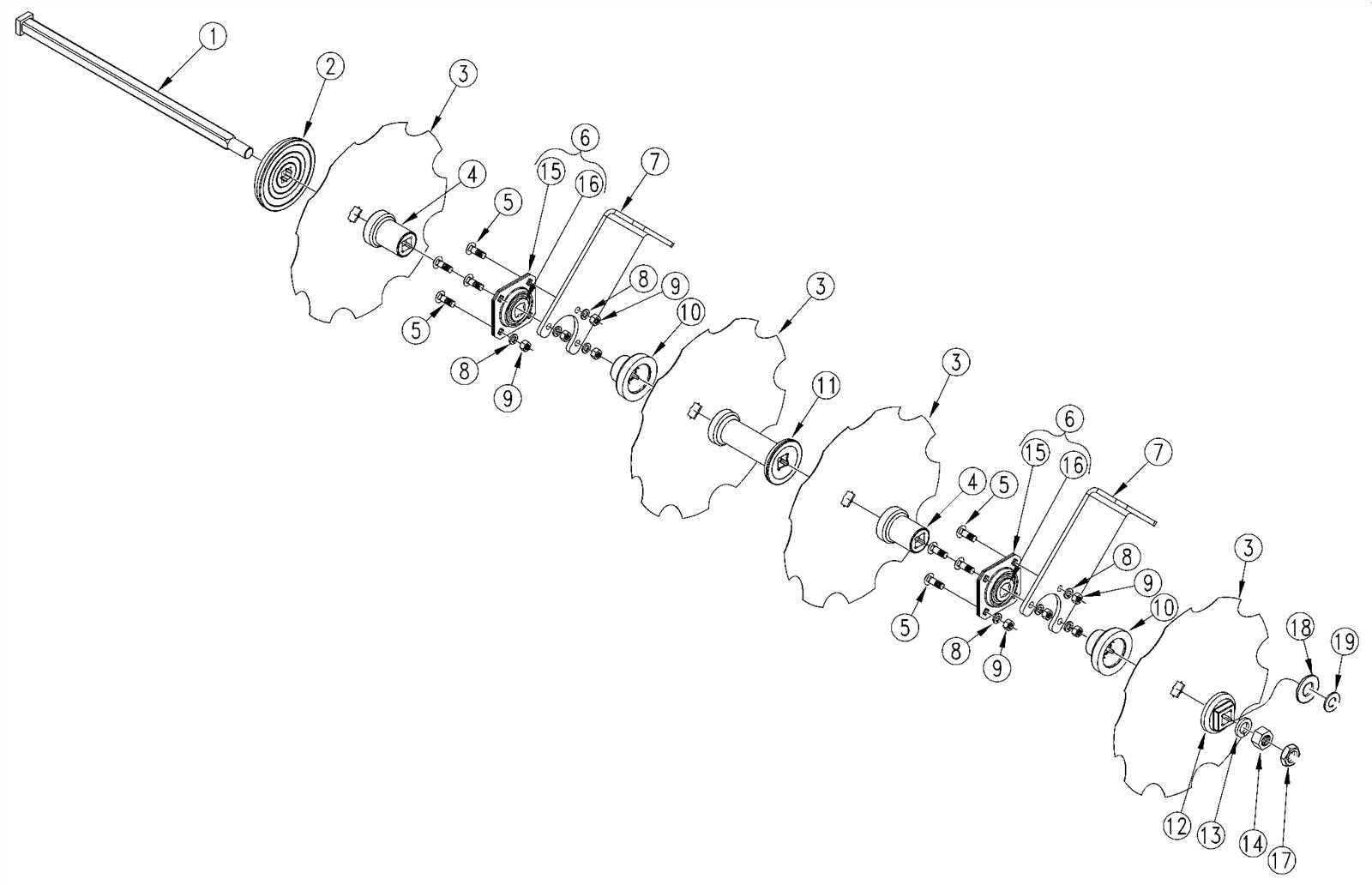 disc harrow parts diagram