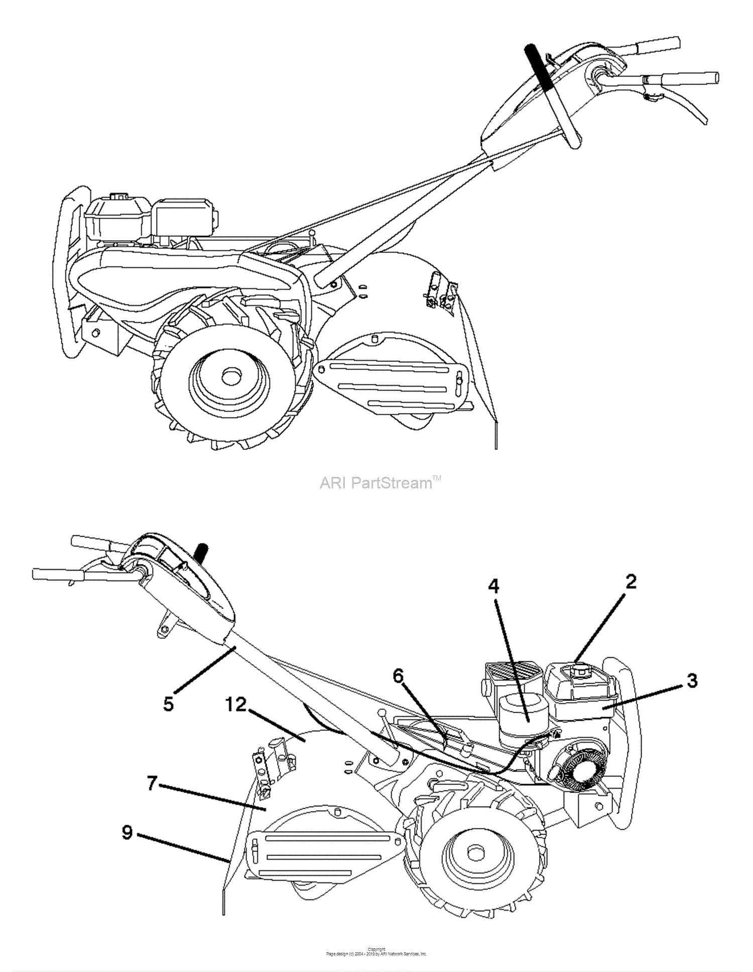 county line tiller parts diagram