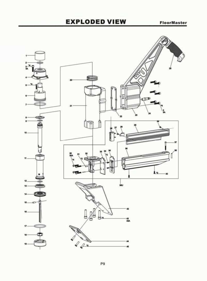 bostitch floor nailer parts diagram