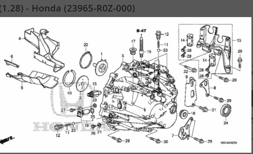 honda accord engine parts diagram