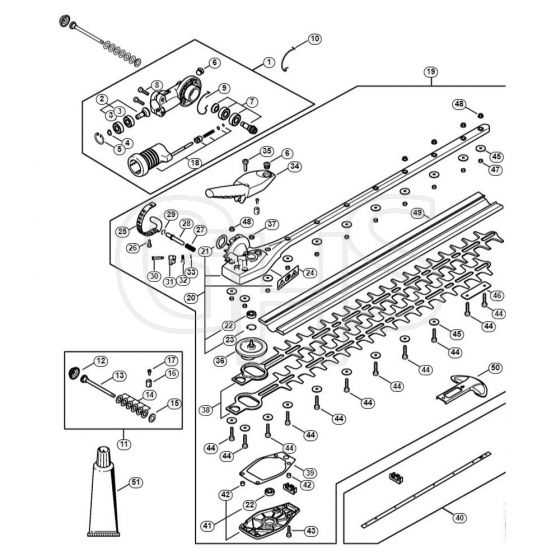 hedge trimmer stihl hs 46 c parts diagram