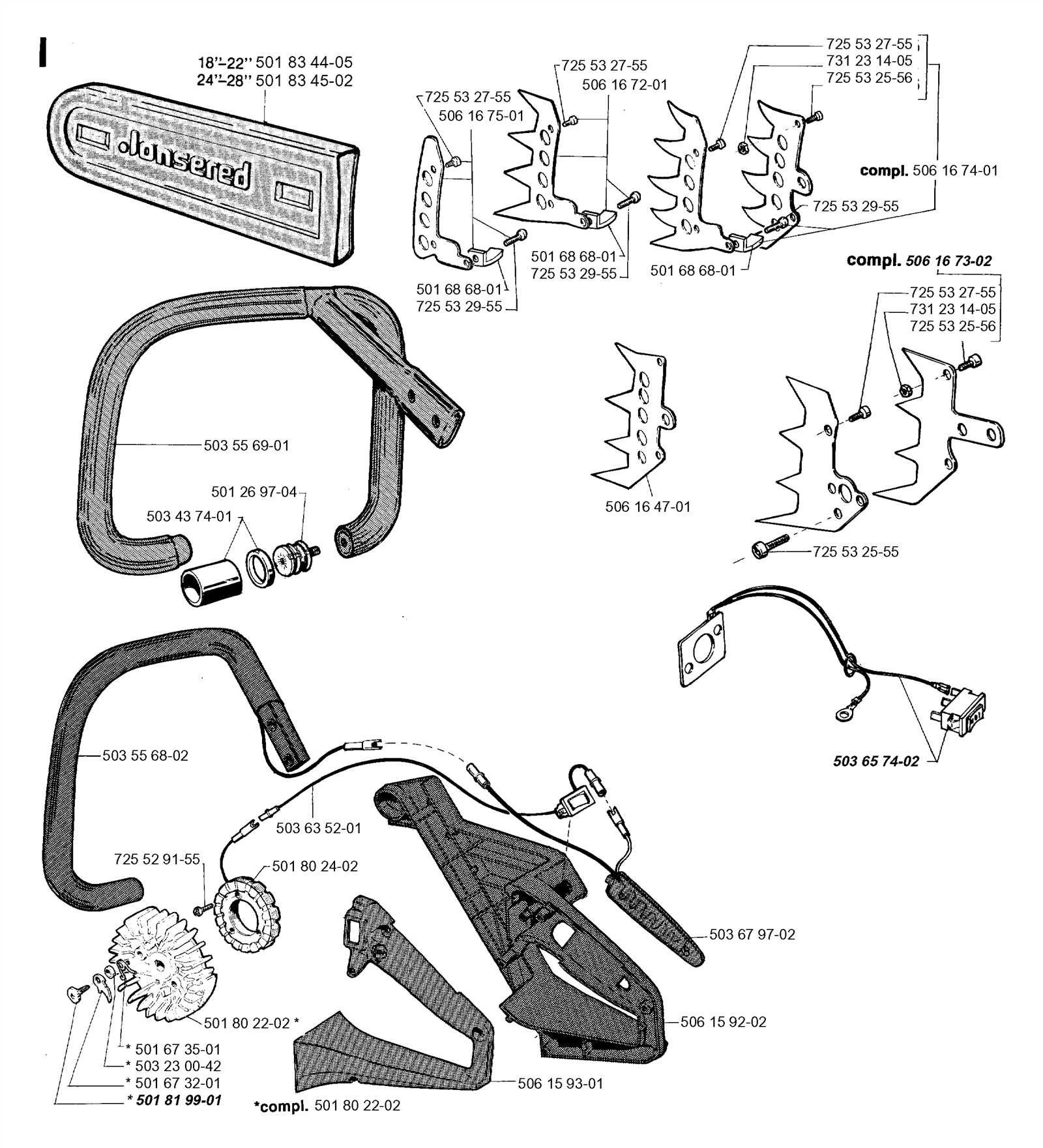 jonsered 2045 parts diagram