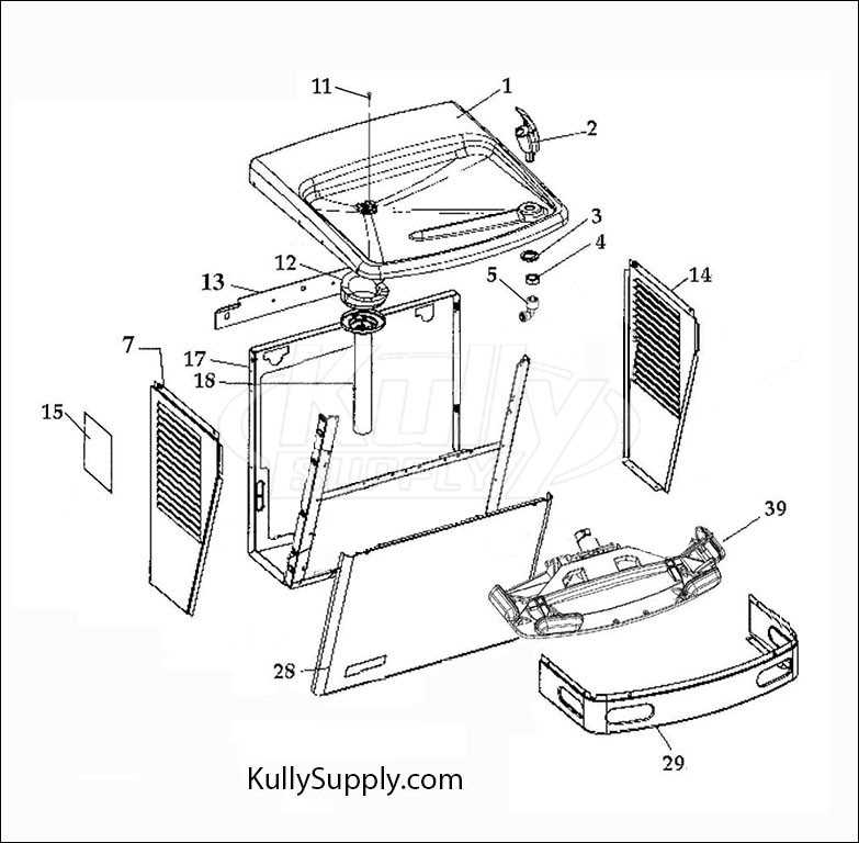 oasis water cooler parts diagram