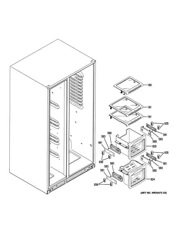 fridge ge refrigerator parts diagram