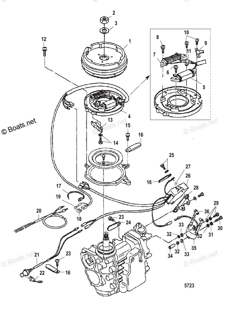 mercury 15 hp outboard parts diagram