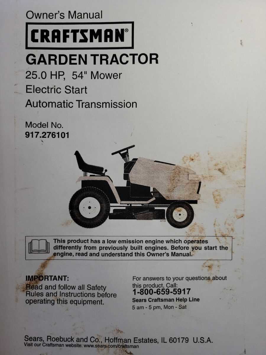 craftsman tiller   model 917 parts diagram