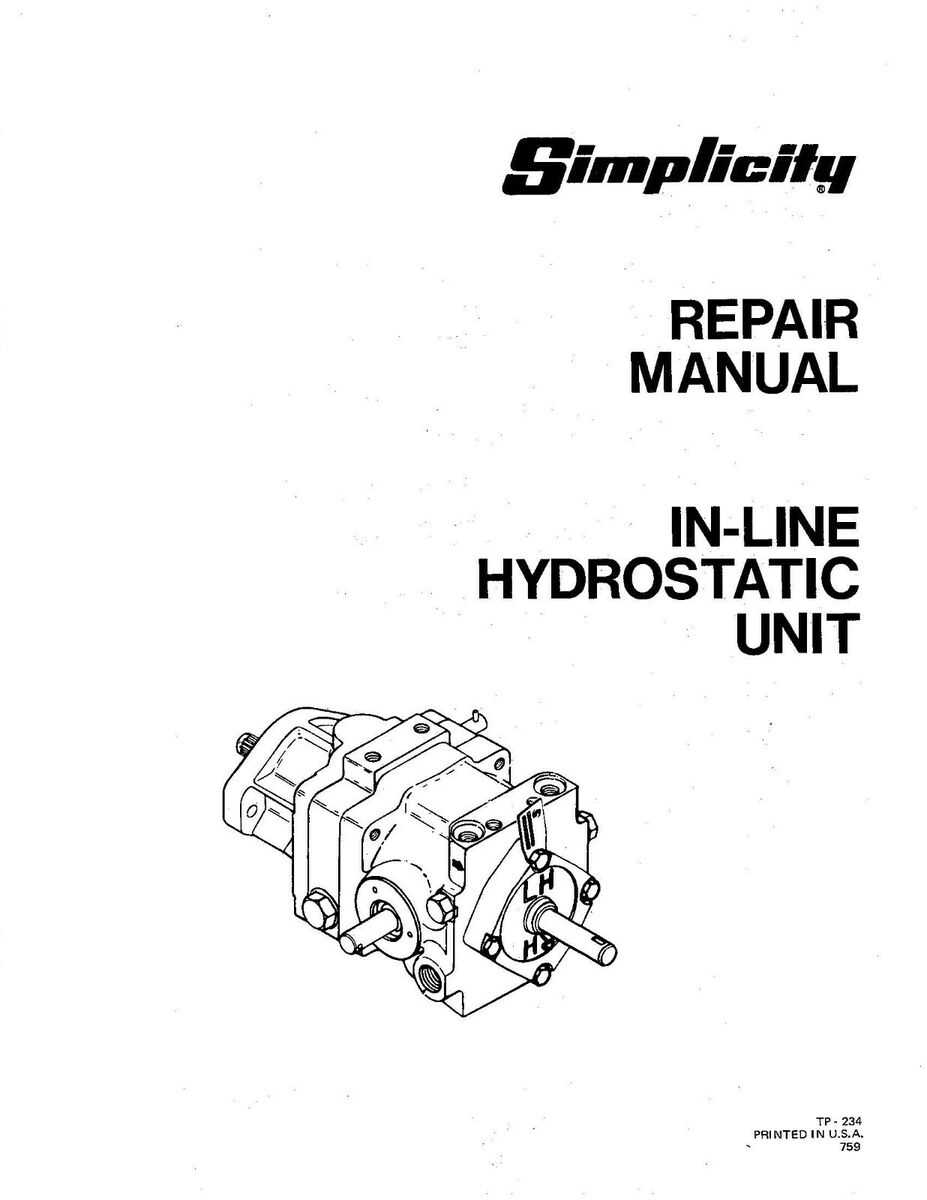 hydrostatic transmission parts diagram