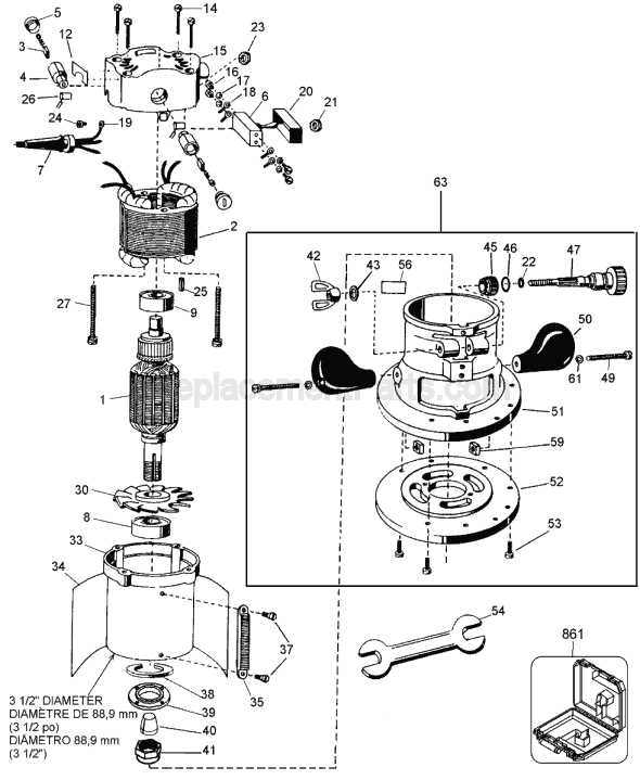 dewalt dw433 parts diagram