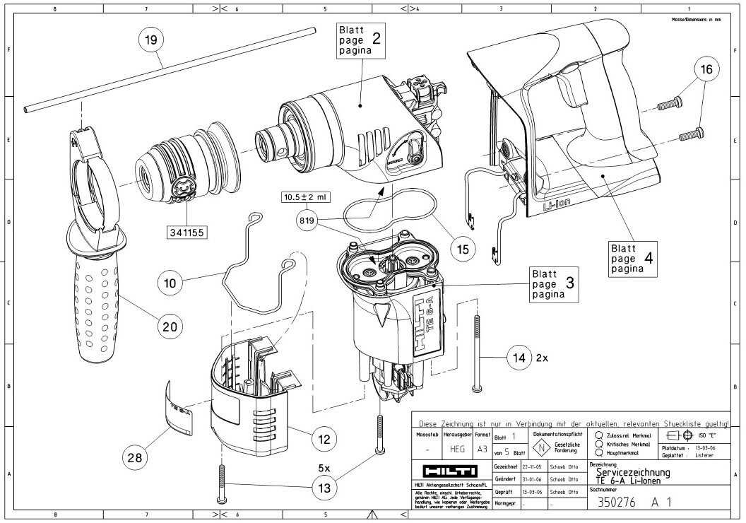 hilti te 70 atc parts diagram