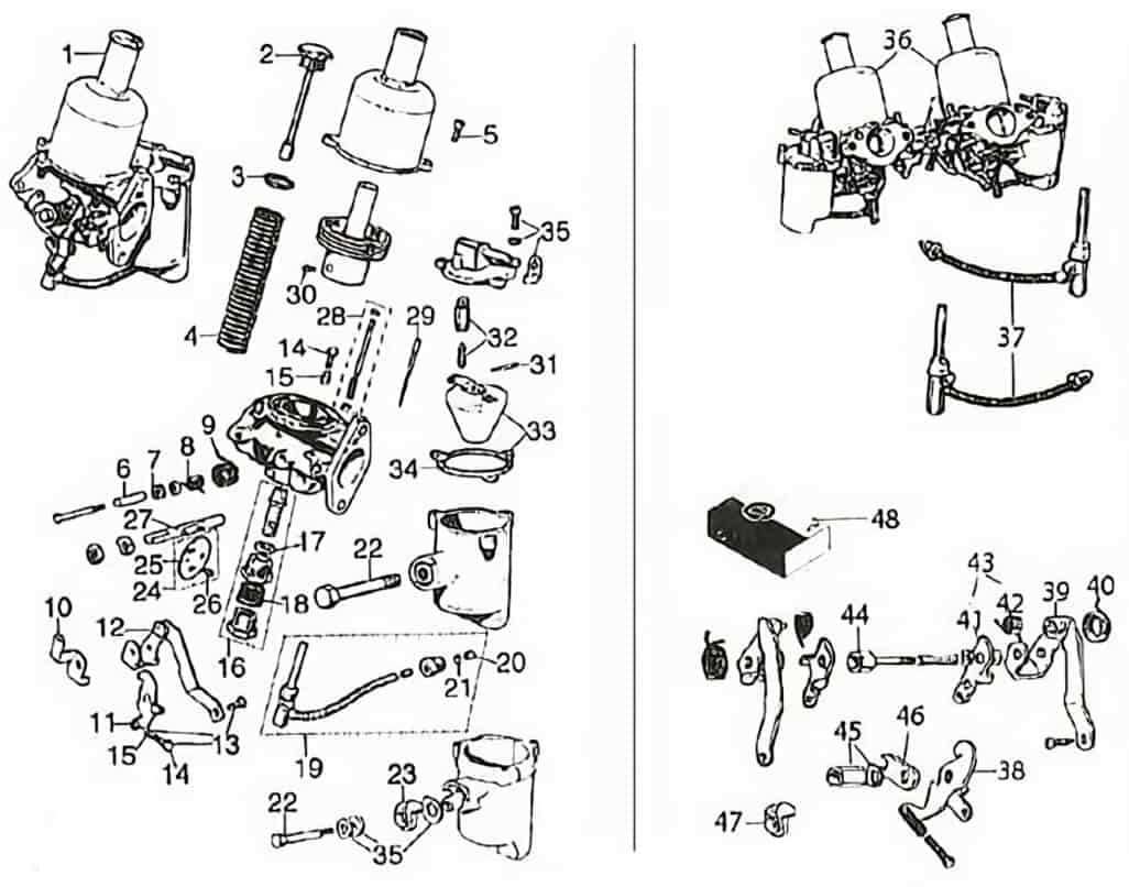 car carburetor parts diagram