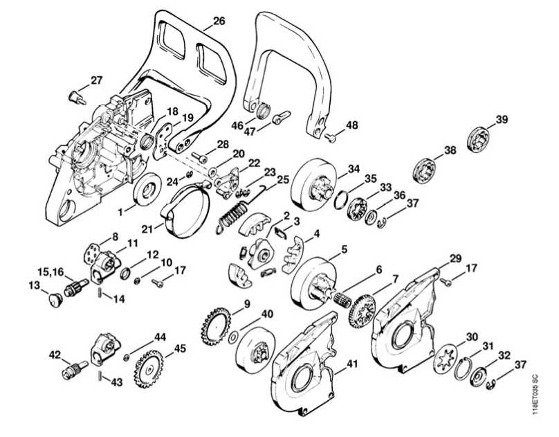 ms250 stihl chainsaw parts diagram