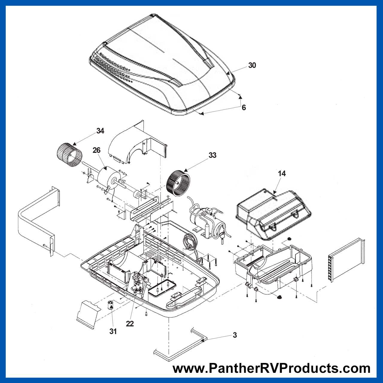 evaporator coil parts diagram