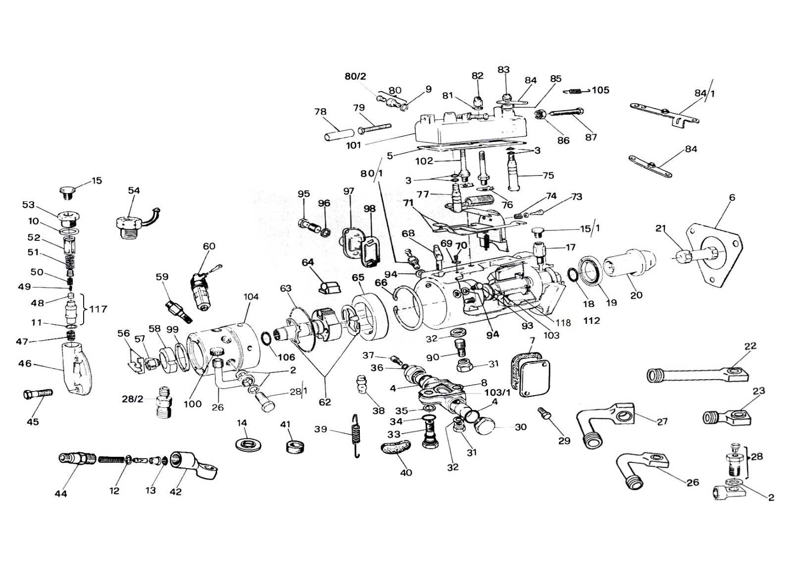 cav injector pump parts diagram