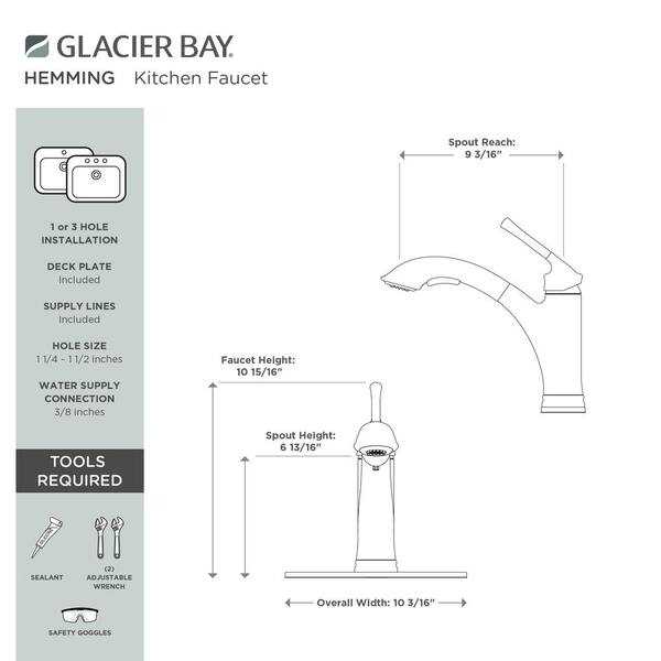 glacier bay faucet parts diagram