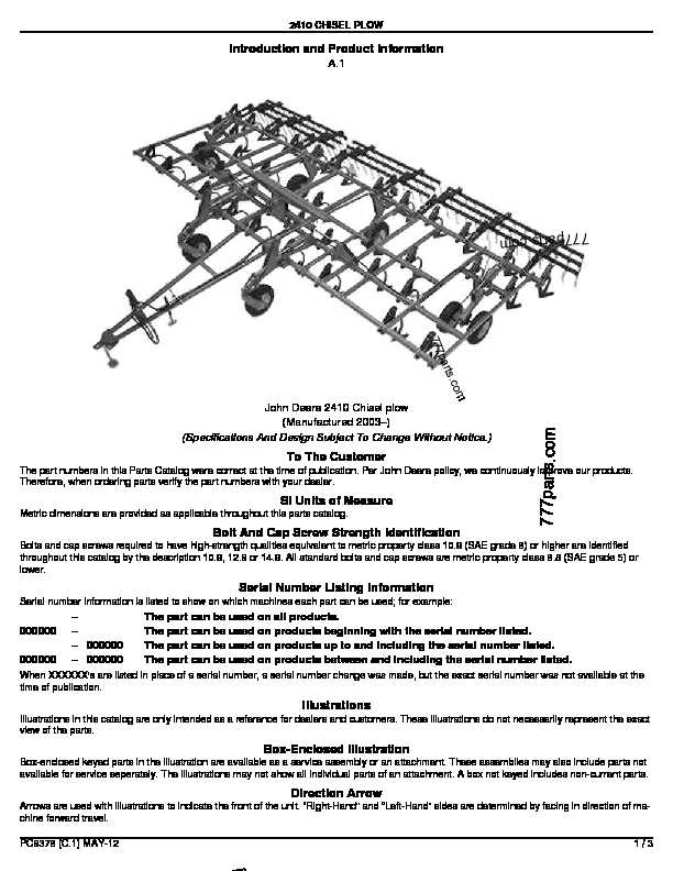 glencoe chisel plow parts diagram