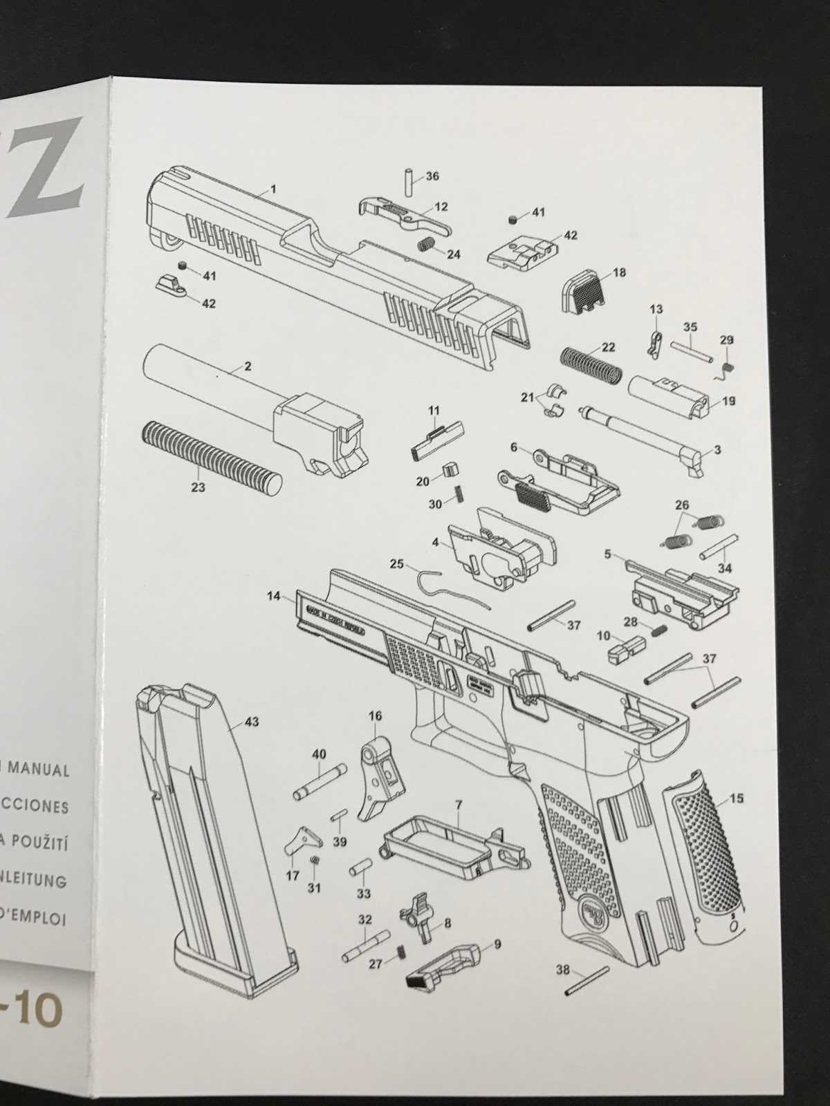 glock trigger parts diagram