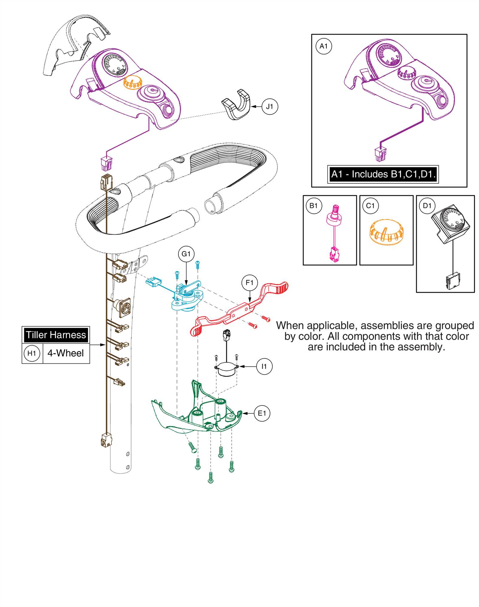 gogo scooter parts diagram