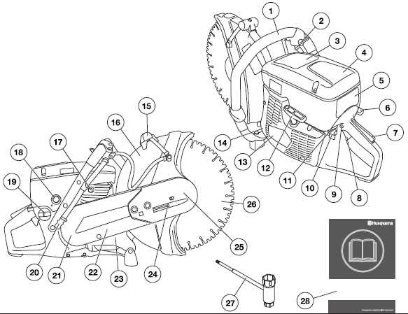 husqvarna k760 parts diagram