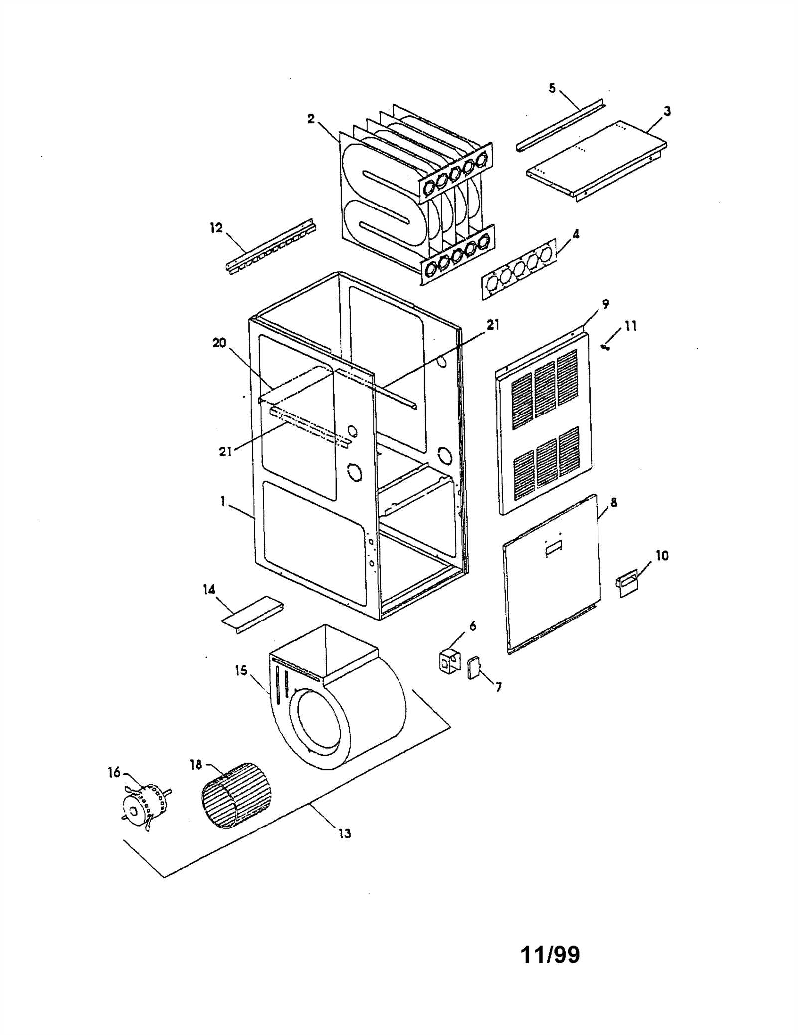 goodman gas furnace parts diagram